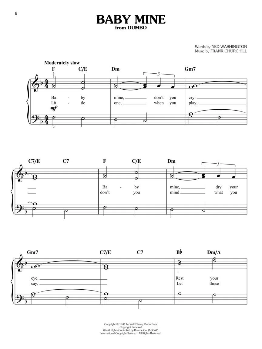 First 50 Disney Songs You Should Play on the Piano: Easy Piano
