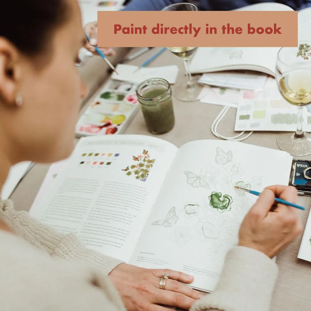 Watercolor Workbook: Flowers, Feathers, and Animal Friends: 25 Beginner-Friendly Projects on Premium Watercolor Paper: 2