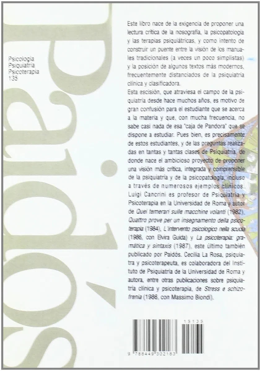 La caja de Pandora: Manual de psiquiatría y psicopatología: 135 (Psicología Psiquiatría Psicoterapia)