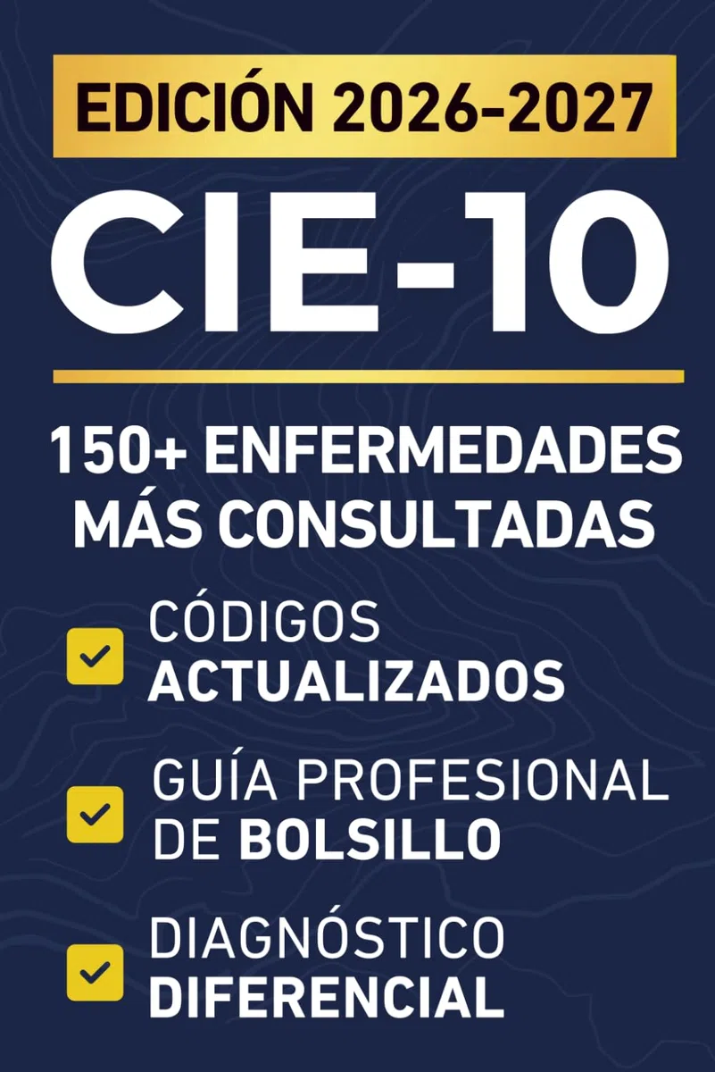 CIE-10 | 150 Enfermedades Más Consultadas: Manual de Diagnóstico y Guía Clínica Esencial con Códigos CIE-10, Síntomas, Diagnóstico Diferencial, ... de Primera Línea para Llevar a Todos Lados