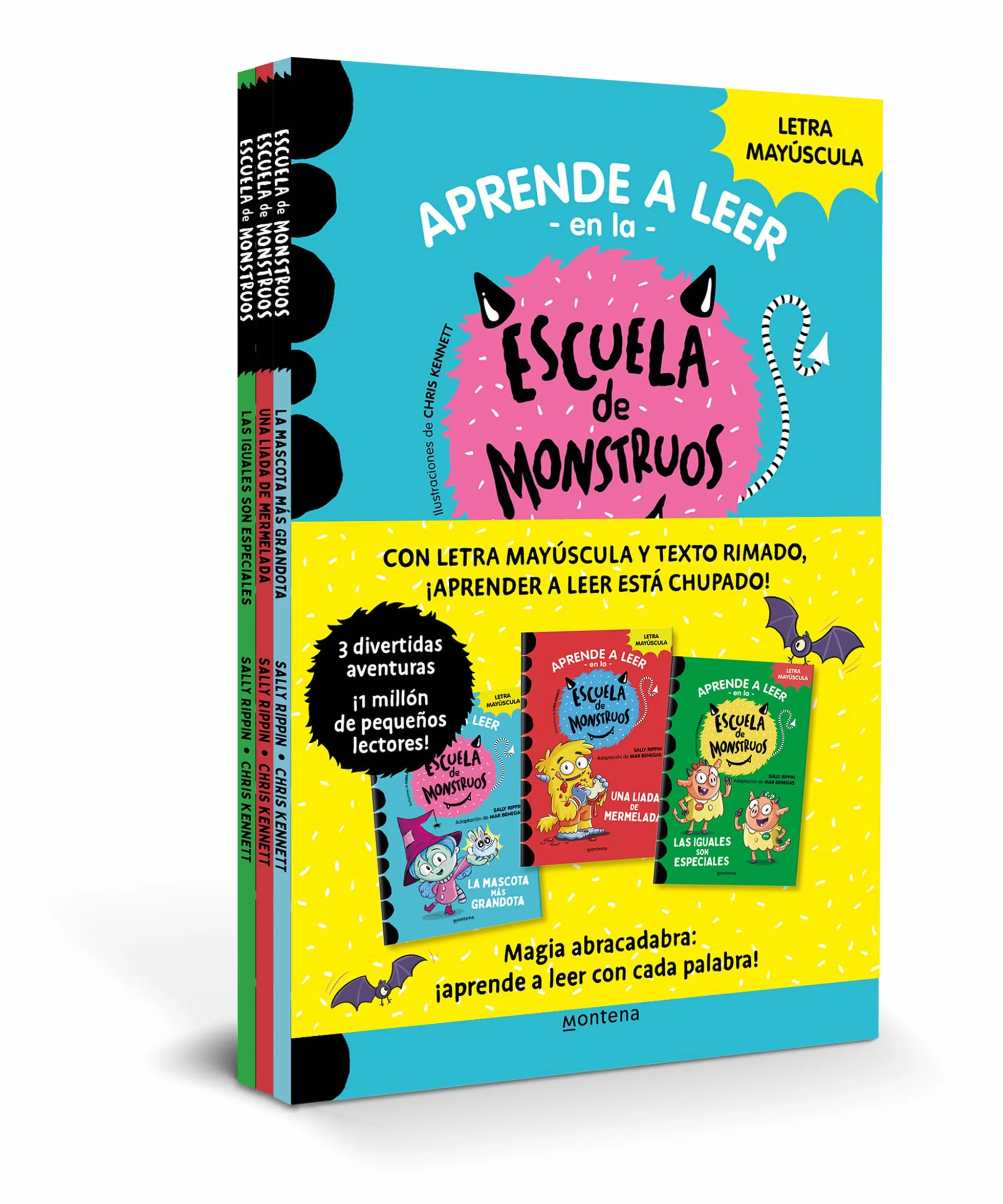 Aprender a leer en la Escuela de Monstruos - Pack con los libros 1, 2 y 3: En letra MAYÚSCULA para aprender a leer (Libros para niños a partir de 5 ... (libros para niños a partir de 5 años)
