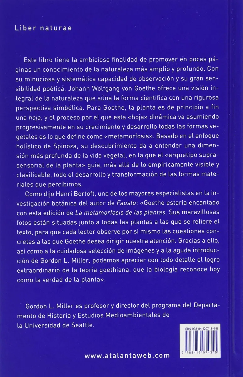 La metamorfosis de las plantas: 136 (LIBER NATURAE)