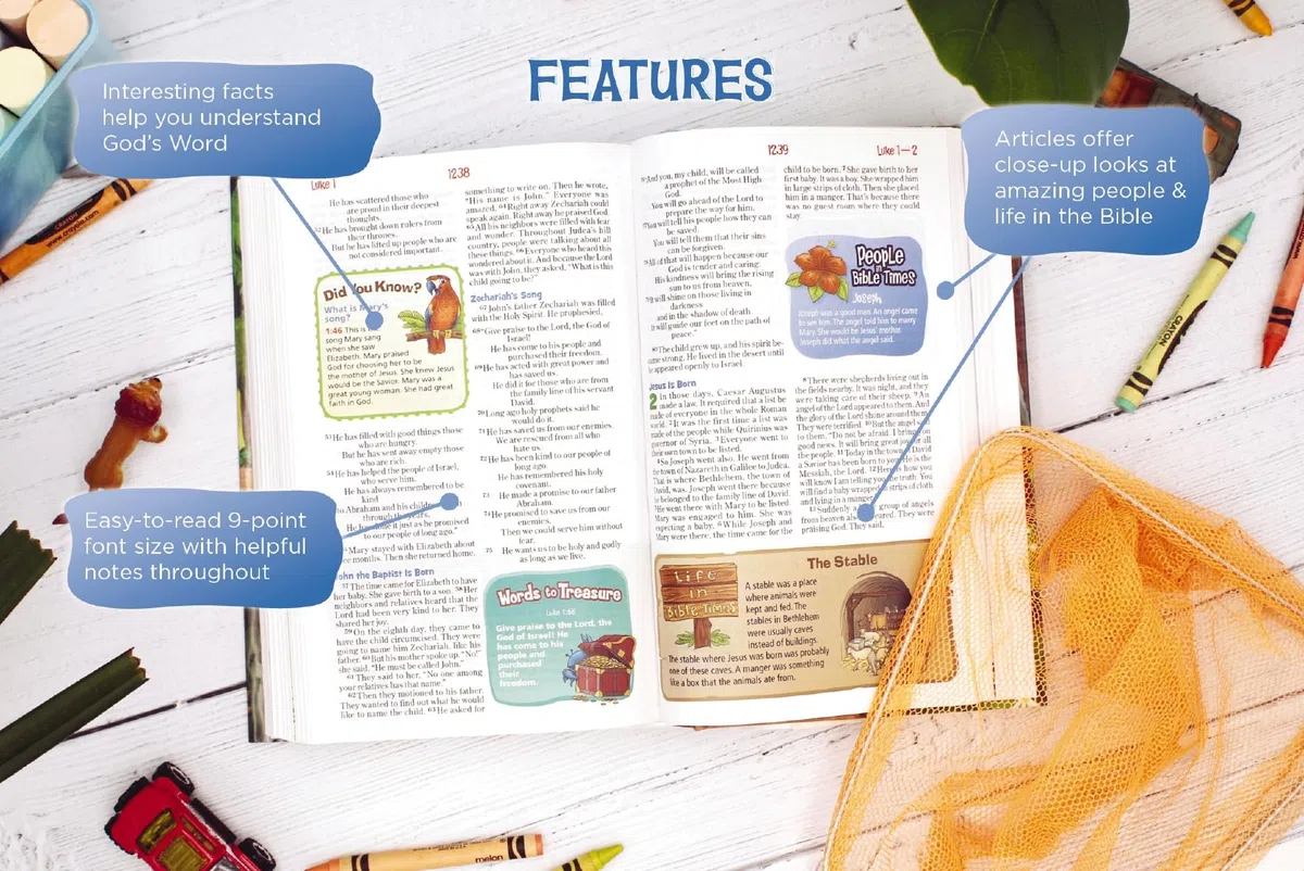 NIrV, Adventure Bible for Early Readers, Hardcover, Full Color, Magnetic Closure, Lion