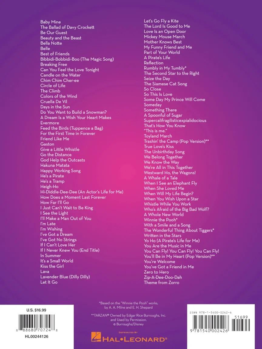 101 disney songs for cello - pour violoncelle