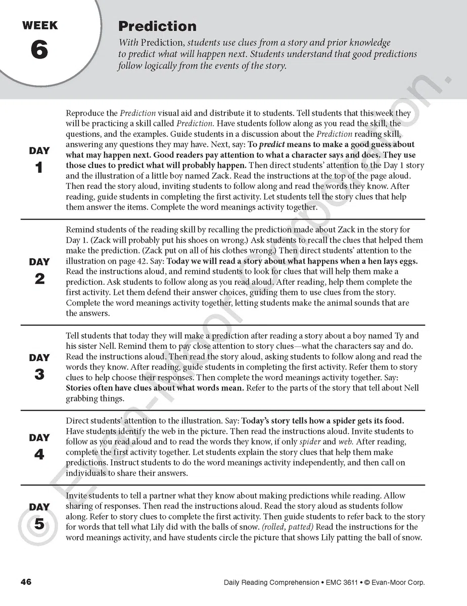 Daily Reading Comprehension, Grade 1