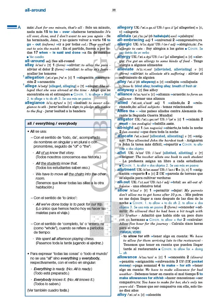 Diccionario Cambridge Compact. English - Spanish Español - Inglés.