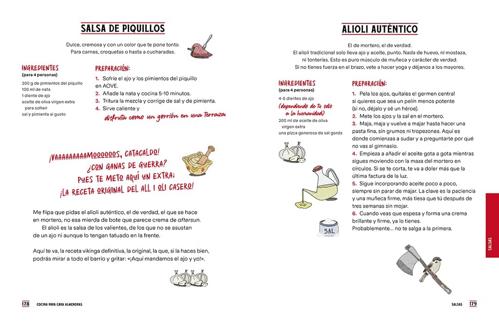 Cocina para cara almendras: Las mejores recetas de @BdeVikingo (No ficción)