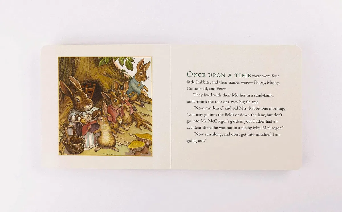 Peter Rabbit Deluxe Gift Set: 4 Classic Edition Board Books + Plush Stuffed Animal Bunny Toy: 1: The Classic Edition Board Book + Plush Stuffed Animal Toy Rabbit Gift Set