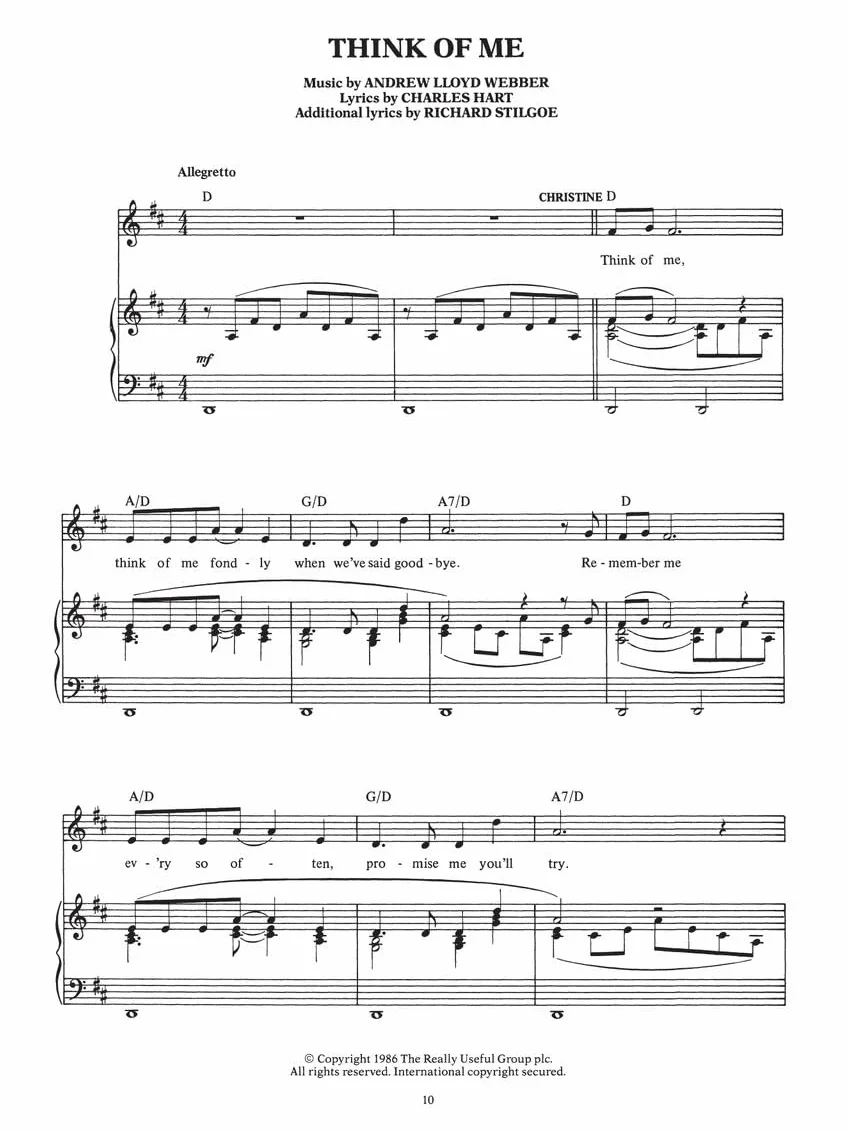 PHANTOM OF OPERA PIANO & VOCAL SELECTION: Piano/Vocal Selections (Melody in the Piano Part), Souvenier Edition