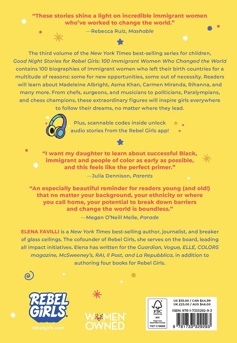 Good Night Stories for Rebel Girls: 100 Immigrant Women Who Changed the World: 3