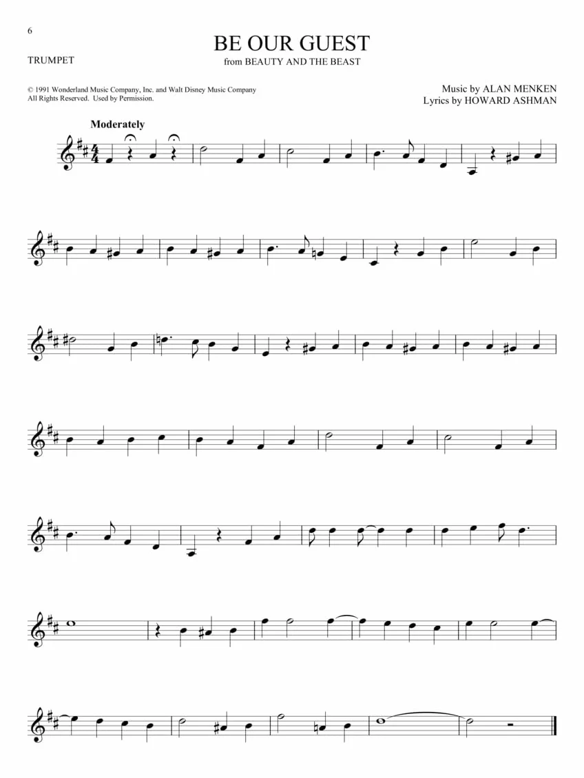 101 disney songs for trumpet - trompette