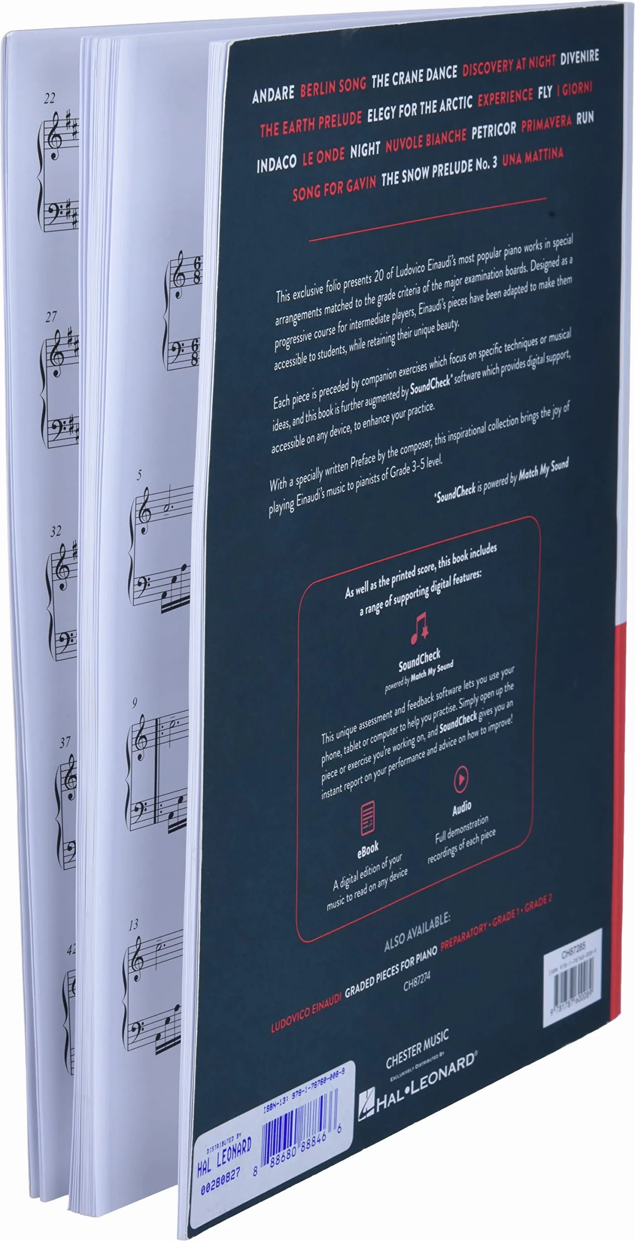 Ludovico einaudi : graded pieces for piano - grades 3-5: Grade 3, Grade 4, Grade 5