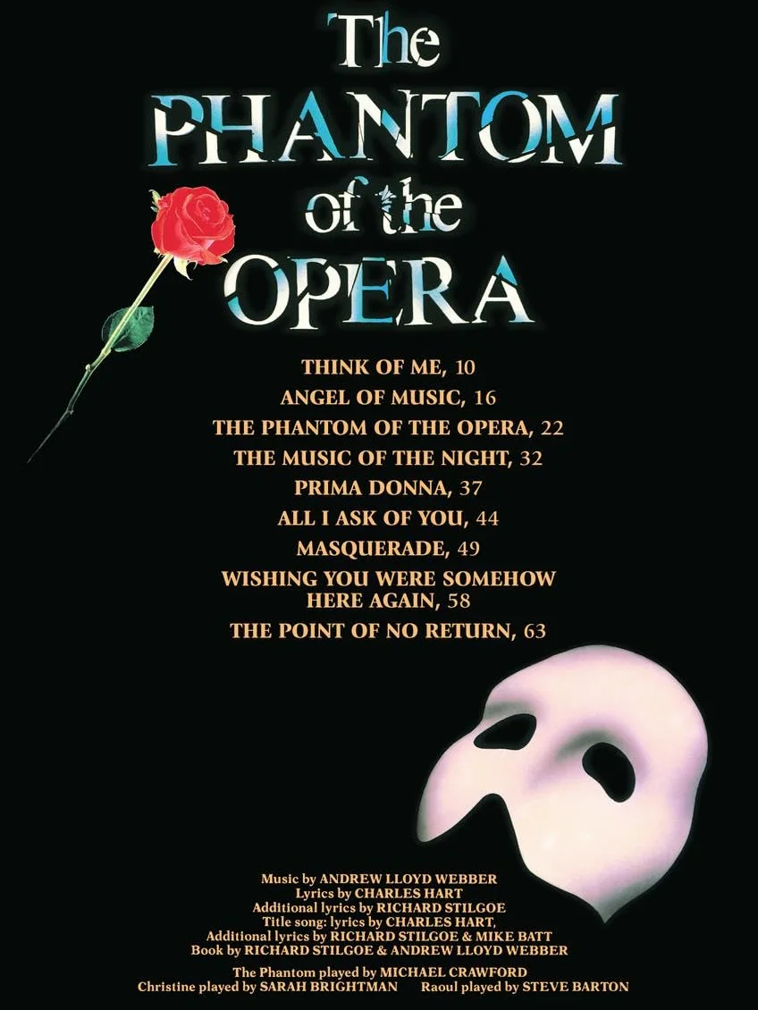 PHANTOM OF OPERA PIANO & VOCAL SELECTION: Piano/Vocal Selections (Melody in the Piano Part), Souvenier Edition