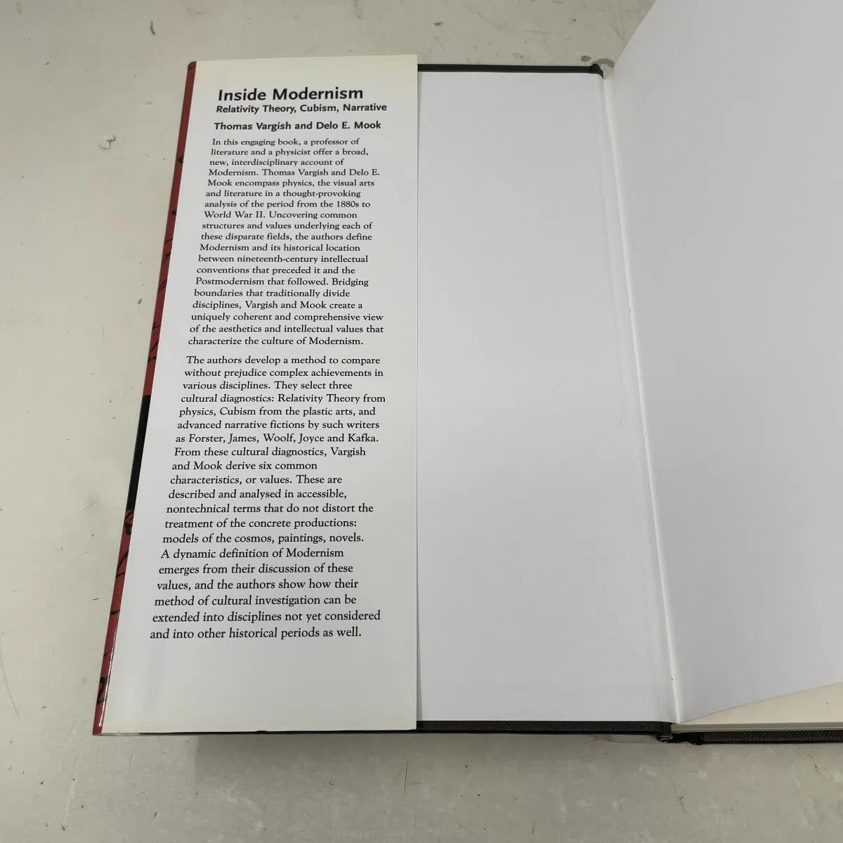Inside Modernism: Relativity Theory, Cubism, Narrative
